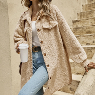 WW | Teddyjacke - bequeme lange Damenjacke