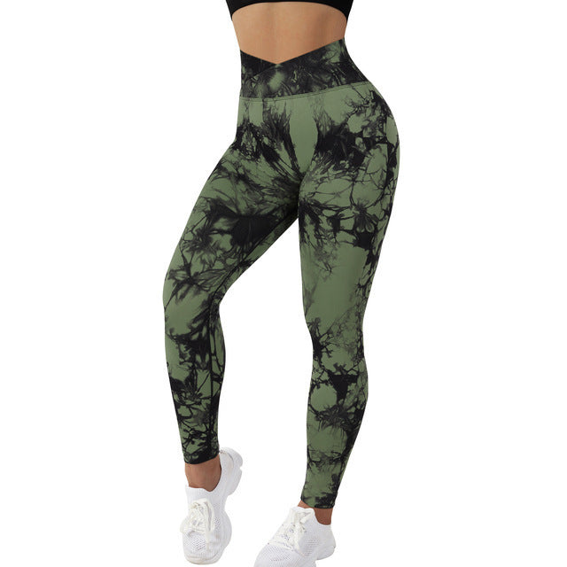 WOLFF | Langlebige nahtlose Tie Dye Leggings Frauen Yoga-Hosen