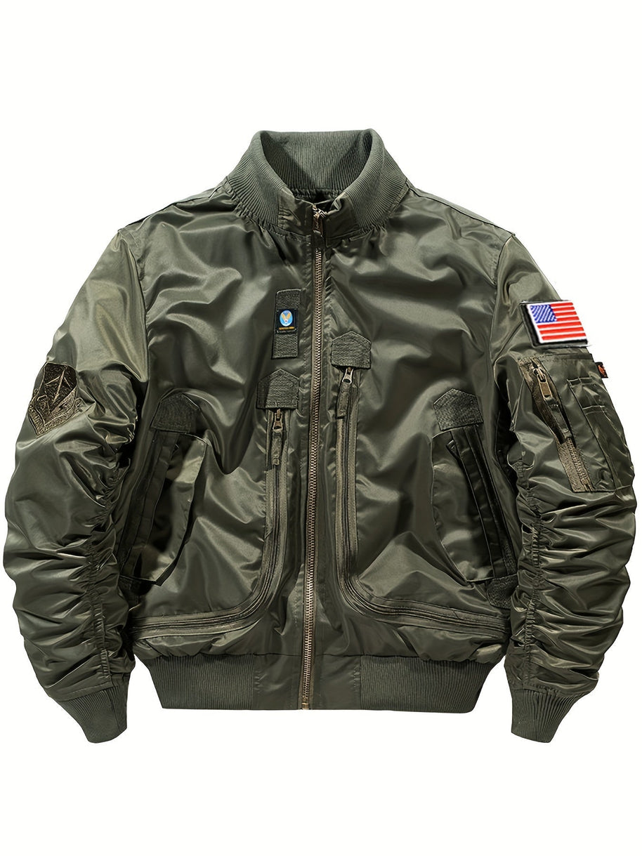 WW | Bomber Taktische Outdoorjacke Mit Stehkragen Für Herren - Perfekt für Outdoor-Aktivitäten