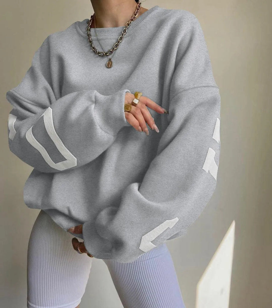 WW | Damenpullover mit lässigem Druck