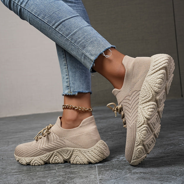 WW | Atmungsaktive Niedrige Sneaker in Einfarbigem Farbton