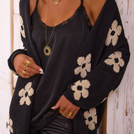 WW | Strick-Cardigan mit Blumenmuster Für Frauen