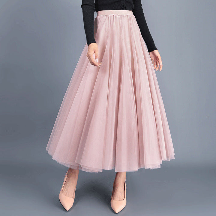 W&W Mode | Langer Weicher Tüllrock Mit Hoher Taille Und Schmaler Passform