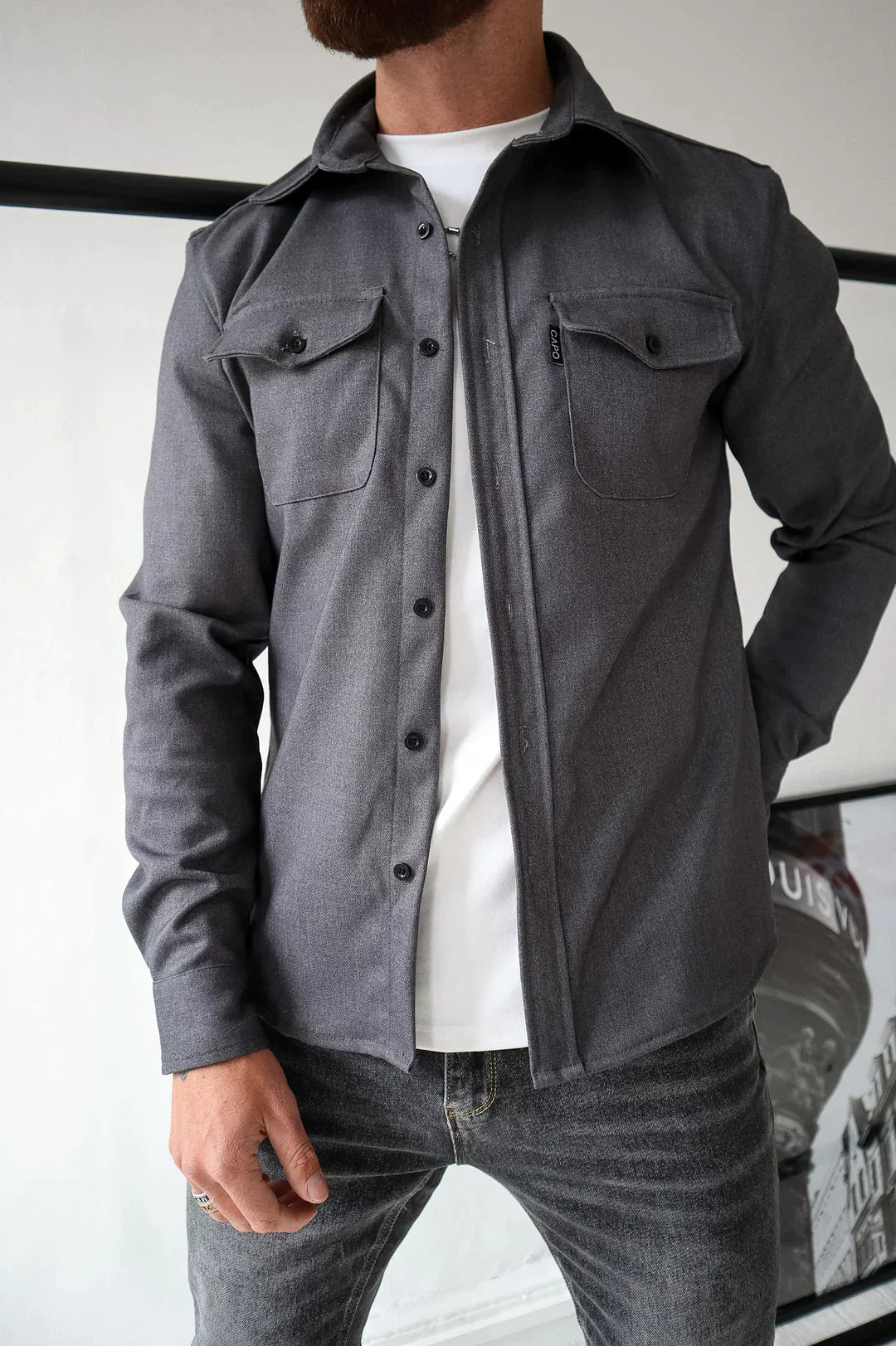 WW | Premium-Jacke mit Knopfverschluss für Herren | Stylische und bequeme Jacke