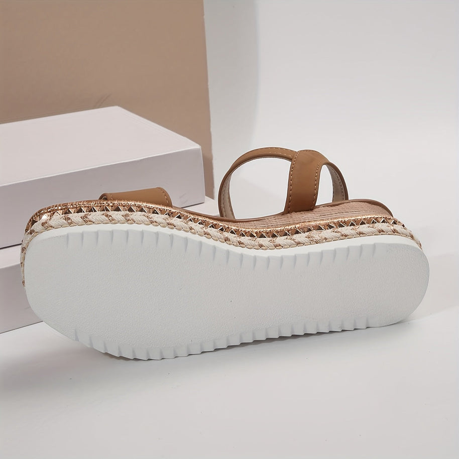 WW | Elegante Damen Schnalle Komfort Plattform Sandalen