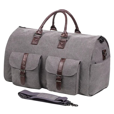 Canvas-Grau wandelbare Duffle-Kleiderkoffer