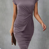 WW | Stylisches Figurbetontes Kleid mit Rundhalsausschnitt