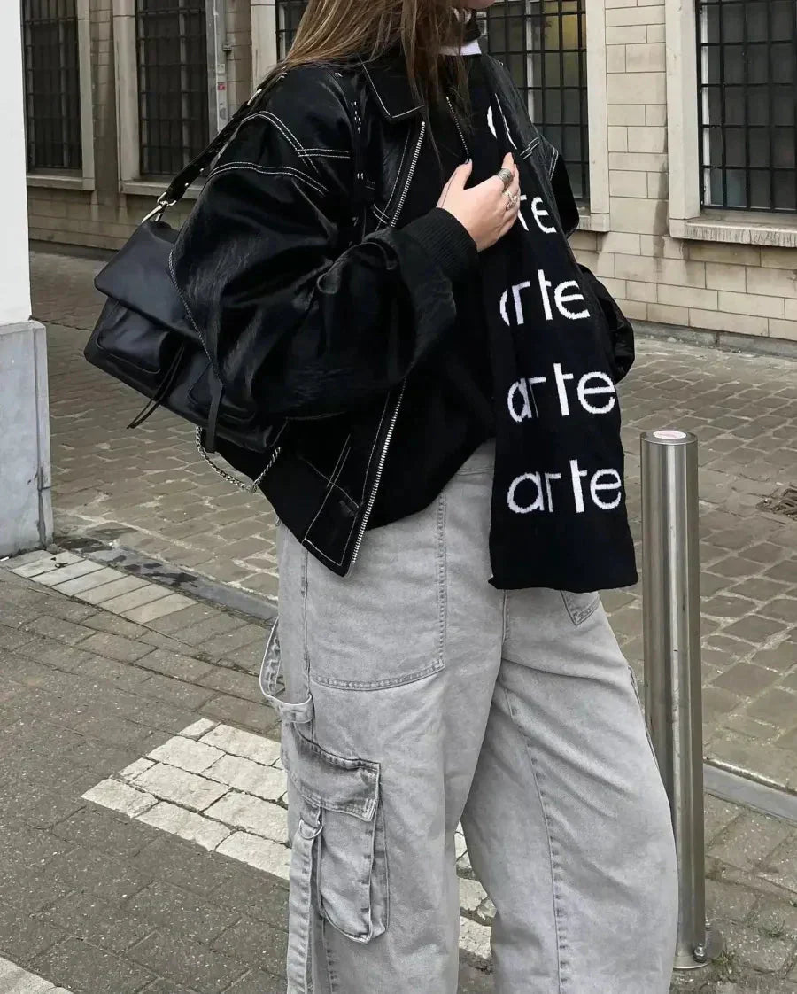 WW | Lederbomberjacke Im Vintage-Stil