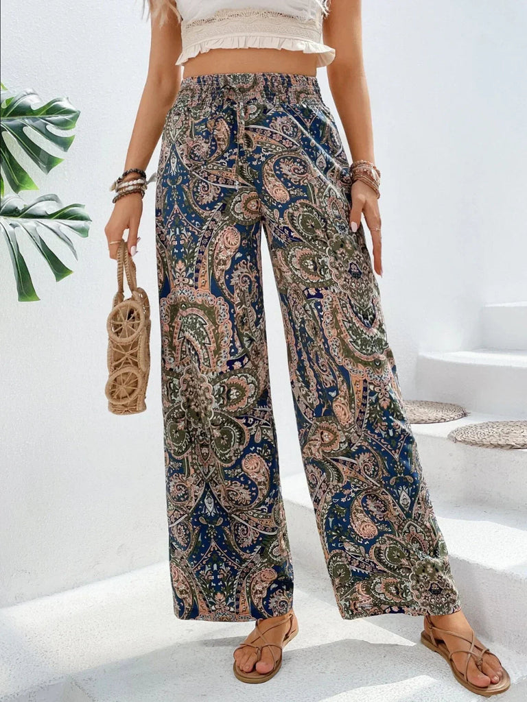 WW | Elegante Bedruckte Weite Hosen
