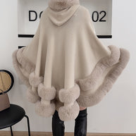 WW | Oversize-Fellcape-Mantel für Damen