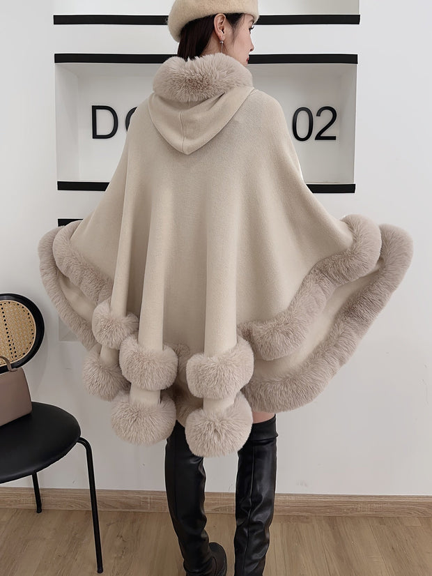 WW | Oversize-Fellcape-Mantel für Damen