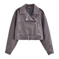 WW | Waschbare, Farbverlaufende Lederjacke Für Damen*