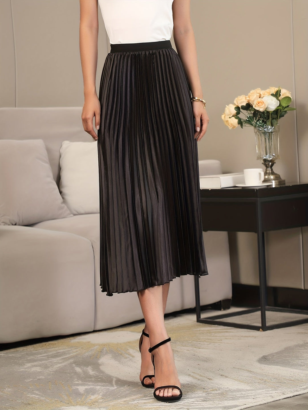 W&W Mode | Elegante A-linie Gefalteter Rock