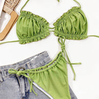 WW | Rüschentrill Halterneck Bikini Set