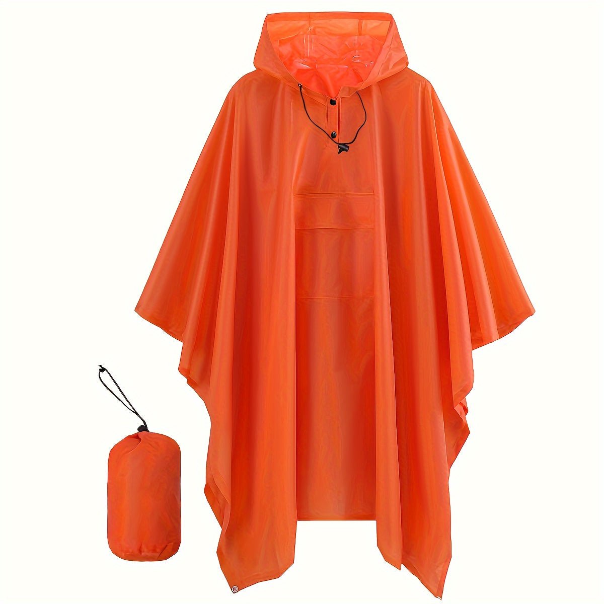 WW | Wasserdichter Faltbarer Regenponcho Mit Kapuze