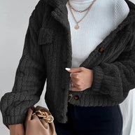 WW | Klassische Herbst Dicke Jacke mit Revers und Knopf für Frauen