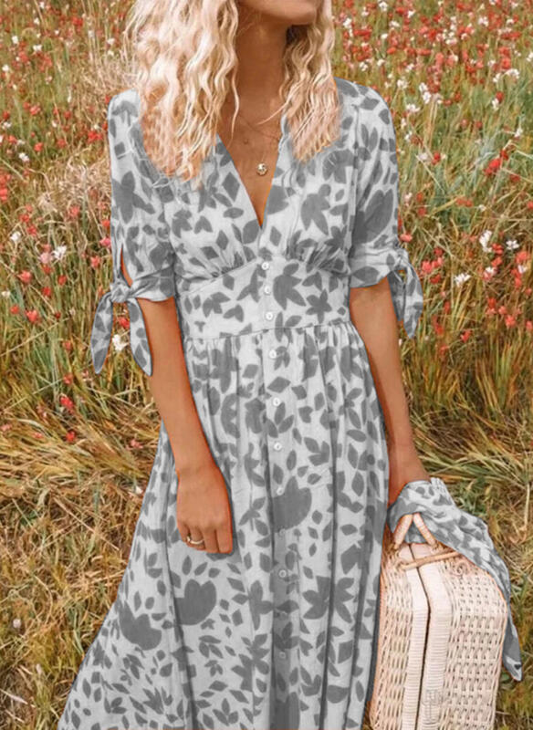 WW | Stilvolles und Geblümtes Maxikleid