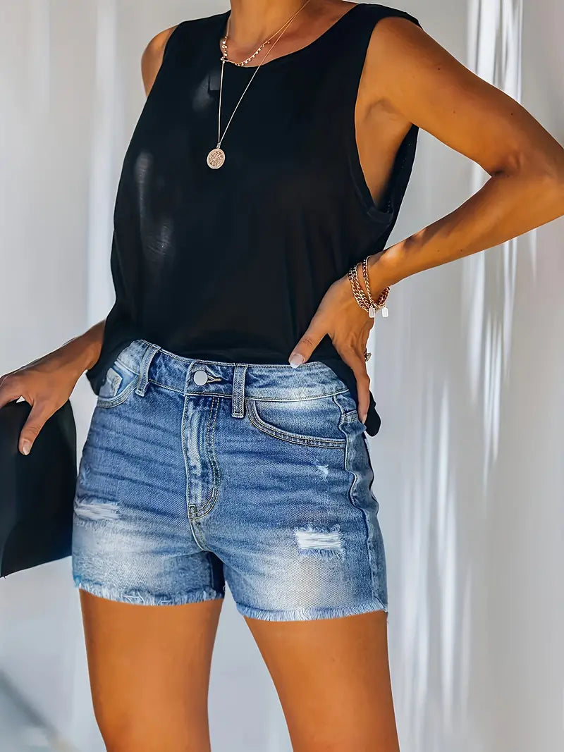 WW | Frühling/Sommer Ripp-Denim-Shorts