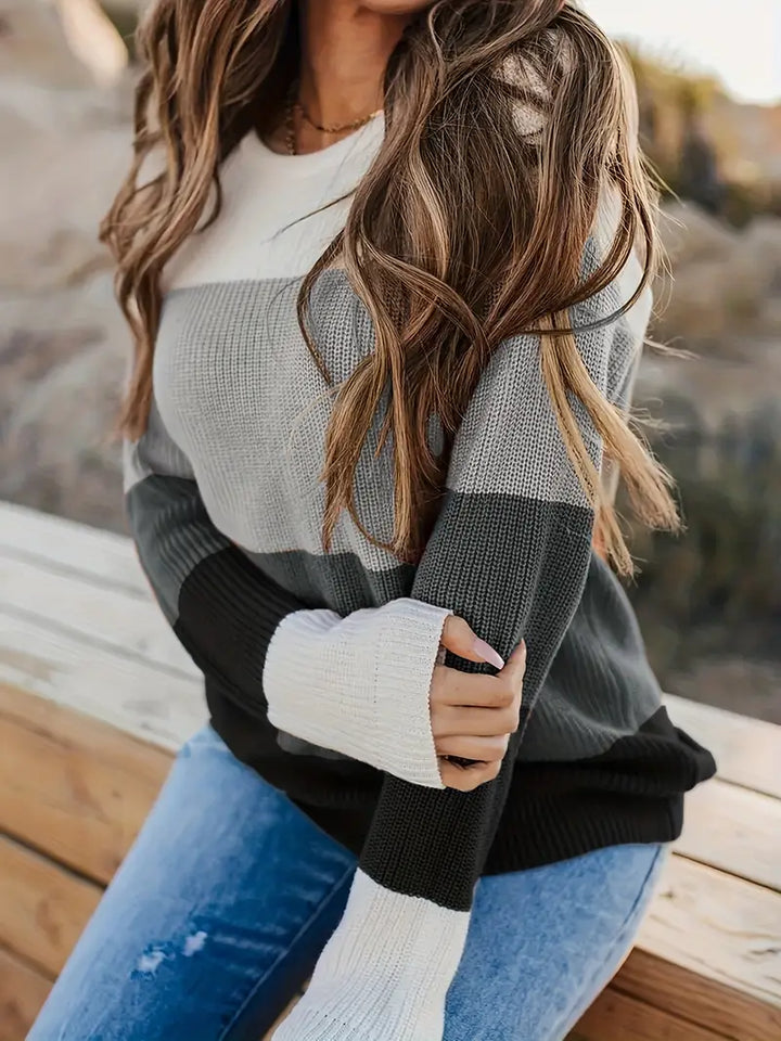 W&W Mode | Gestreifte Gestrickte Damen Tops Stilvoll und Bequem