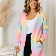 WW | Engel Flügel Vollgröße Gradient Offene Vorderseite Cardigan