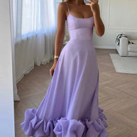 WW | Elegantes Maxikleid mit gerüschtem Saum für Damen