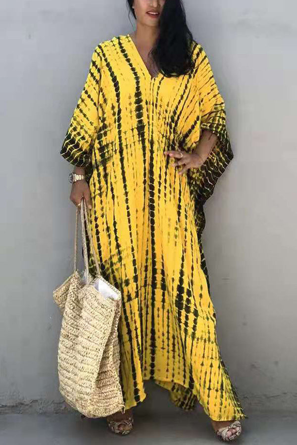 W&W Mode Freely – Lockeres Überwurfkleid im Batik-Boho-Stil