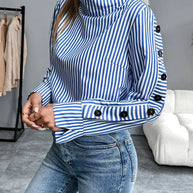 WW | Stylische Gestreifte Bluse aus Baumwolle