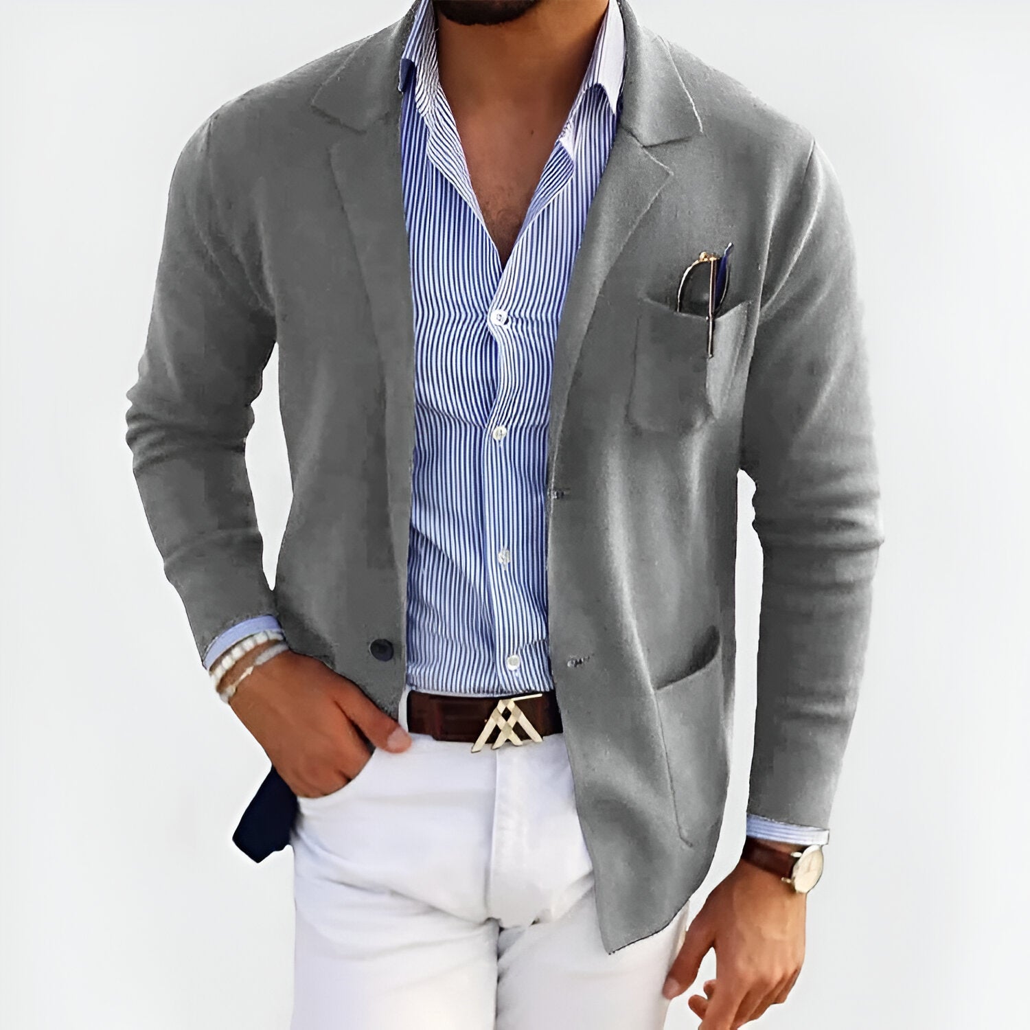 WW | Herrenjacke mit leichter, eleganter Struktur