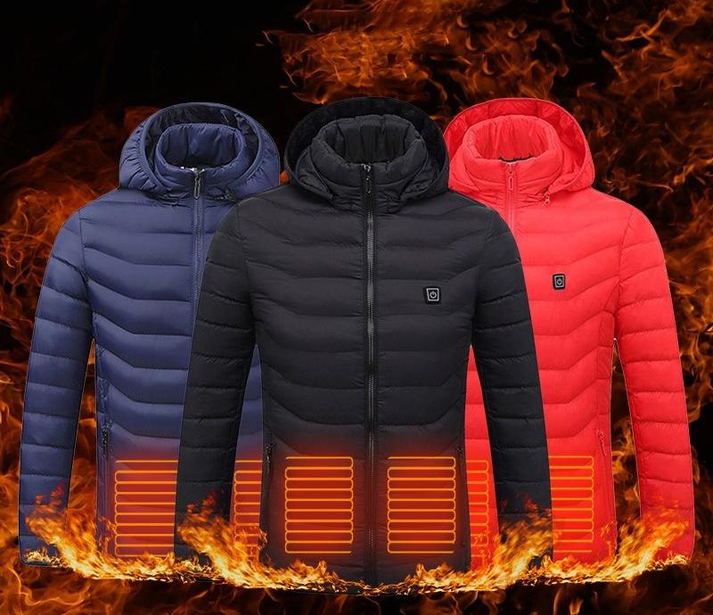 WW | Elegante USB-heizbare Jacke für Herren, thermisch Winter