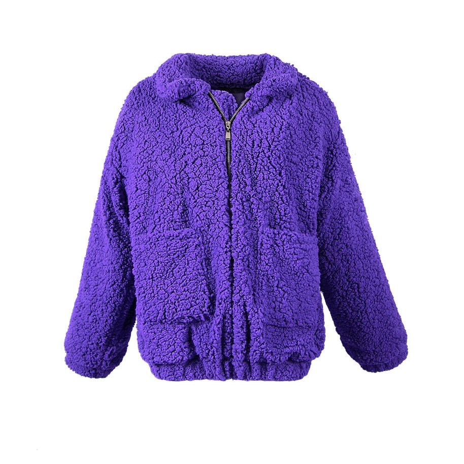 WW | Damen Fleece Sweatshirt Mit Breitem Kragen