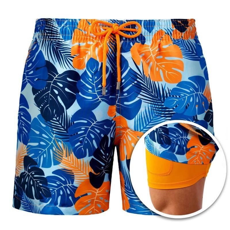 WW | Bedruckte Herren Badeshorts Mit Doppelter Schicht Für Den Sommer