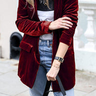 WW | Samt Blazer Damen