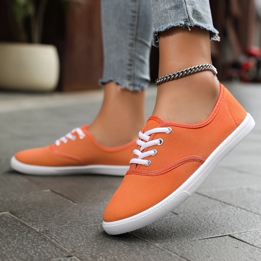 WW | Bequeme Niedrige Canvas Sneakers in Weiß