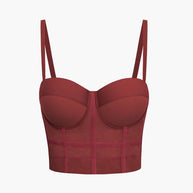 WW | Figurbetontes Bustier Top Mit Bügel Cups Und Transparenter Mesh Struktur