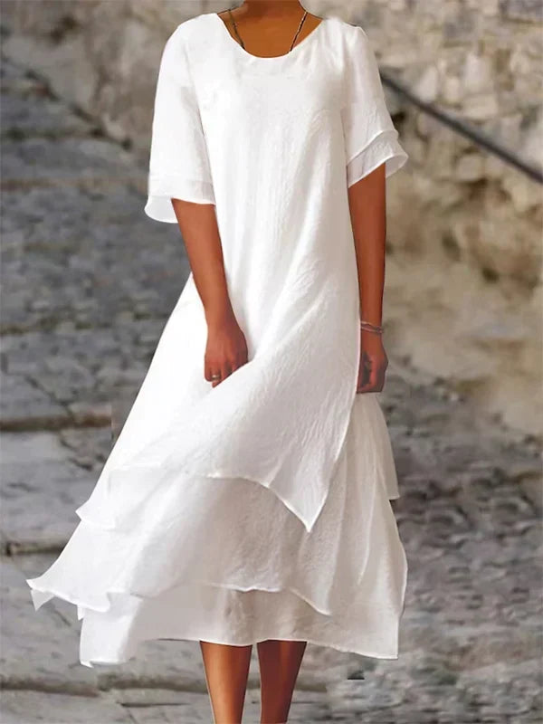 W&W Mode | Schicke Eleganz Blockschlitzkleid