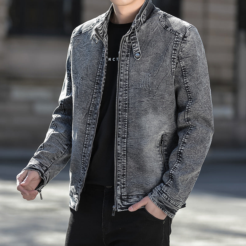 W&W Mode | Lässige Baumwoll Jeansjacke Für Herren
