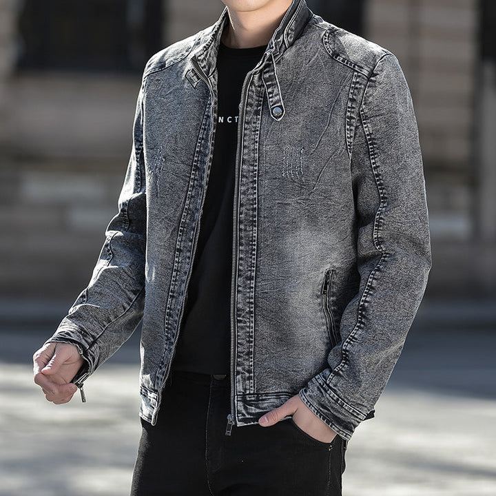 W&W Mode | Lässige Baumwoll Jeansjacke Für Herren