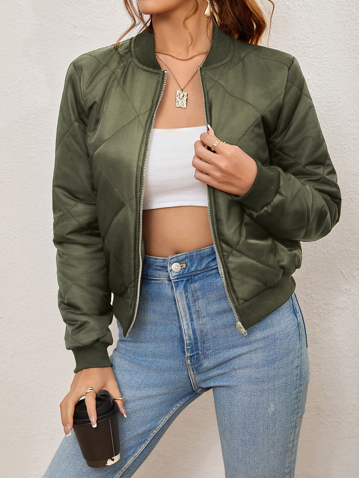 W&W Mode | Argyle-Muster Bomberjacke für Frauen