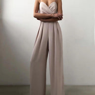 WW | Frauen Ärmelloser Jumpsuit mit Hoher Taille
