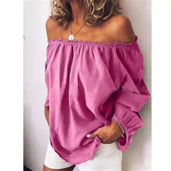 W&W Mode | Off Shoulder Bluse Mit Eleganten Ballonärmeln