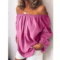 WW | Off Shoulder Bluse Mit Eleganten Ballonärmeln