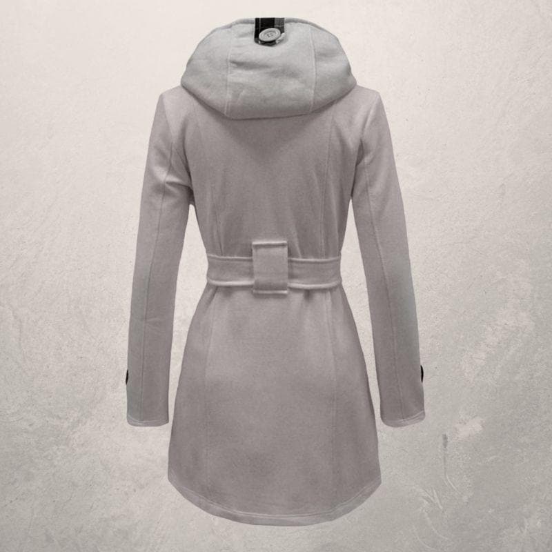 W&W Mode | Warmer Und Trendiger Wintermantel Mit Gürtel Und Kapuze Aus Baumwolle