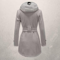 WW | Warmer Und Trendiger Wintermantel Mit Gürtel Und Kapuze Aus Baumwolle