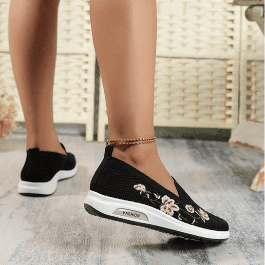 WW | Bequeme Blumen Orthopädie Schuhe Für Damen