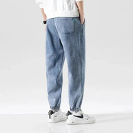 WW | Modische Plus-Size-Herren-Jeans mit Knöchelbindung