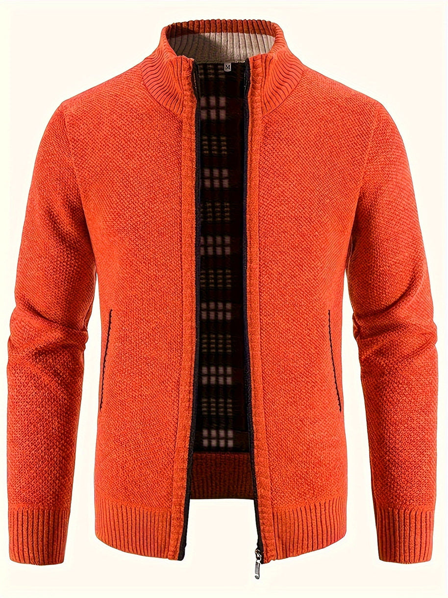 WW | Zip Up Stehkragen Strickjacke