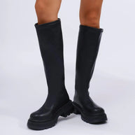 WW | Long ladies lace-up boots casual