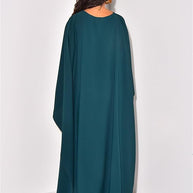 Elegantes Maxikleid mit Rundhalsausschnitt & weiten Ärmeln – Damen Abendkleid mit hoher Taille, langes Kleid für festliche Anlässe