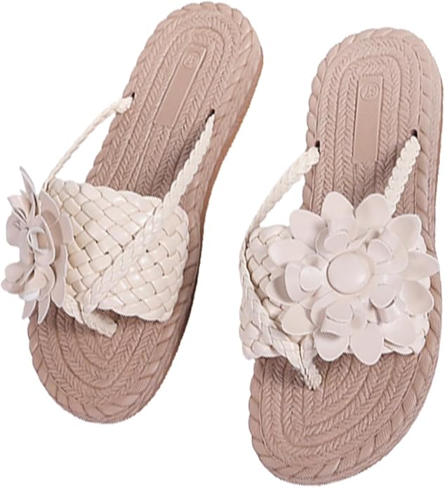 Flipflops | Damen-Sandalen mit offener Zehenspitze und eleganten geflochtenen Riemen