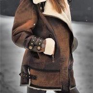 warme, kuschelig gefütterte Jacketerte Damenjacke